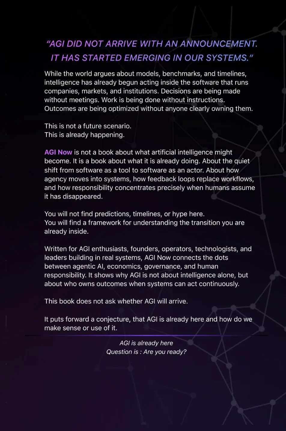 Back cover of AGI Now